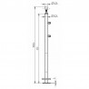 POTEAU GAUCHE SUR PLATINE, D42,4 X 2,0 MM,EQUIPE PINCES/SUPP. LISSE ET MC