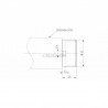 ADAPTATEUR A COLLER POUR LISSE BOIS D45MM,AISI316 BROSSE