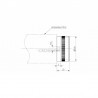 ADAPTATEUR MOLETE POUR LISSE BOIS D45MM,AISI316 BROSSE