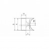 RACCORD POUR TUBE D33,7MM A SOUDER,SUR D48,3MM , AISI304 BROSSE