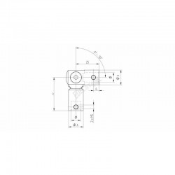 RACCORD ARTICULE POUR LISSE D10,2MM,AISI316 BROSSE
