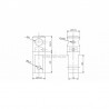 SUPPORT DE LISSE 12,2MM, MONTAGE,ENTRE PROFILES, AISI316 BROSSE