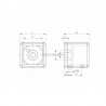 ADAPTATEUR POUR TUBE CARRE 30X30MM,AISI316 BROSSE