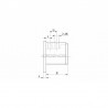 EMBOUT PLAT POUR TUBE A GORGE,D42,4MM, AISI316 POLI MIROIR