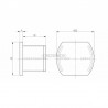 EMBOUT PLAT POUR TUBE A DOUBLE GORGE,AISI316 BROSSE