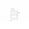 EMBOUT PLAT POUR TUBE A GORGE OVAL,80X40X1,5MM, AISI316 BROSSE