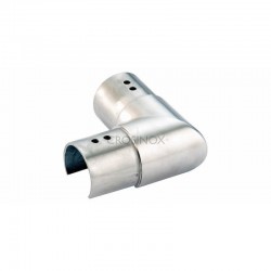 RACCORD COUDE HORIZONTAL,TUBE A GORGE D42,4MM,AISI316 BROSSE