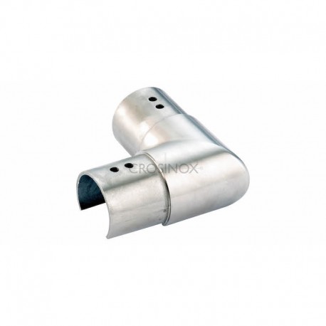 RACCORD COUDE HORIZONTAL,TUBE A GORGE D42,4MM,AISI316 BROSSE