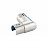RACCORD COUDE HORIZONTAL,TUBE A GORGE D42,4MM,AISI316 BROSSE