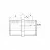 RACCORD POUR TUBE A GORGE OVAL,80X40X1,5MM, AISI316 BROSSE