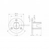 PLATINE POUR TUBE A DOUBLE GORGE,AISI316 BROSSE