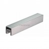 TUBE A GORGE CARRE 20X20X1,25MM,AISI304 BROSSE