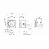 ADAPTATEUR POUR TUBE A GORGE 30X30X1,25MM,GAUCHE, AISI316 BROSSE