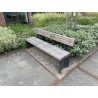 Banc bois et acier modèle Quadrat photo en situation