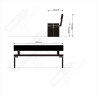 Plan banc bois et acier modèle Quadrat