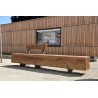Banc en bois et acier design modèle Pure photo en situation