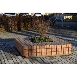 MODULO Green - Banquette carrée autour de sa jardinière
