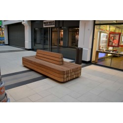 Banc double modèle MODULO Green photo en situation