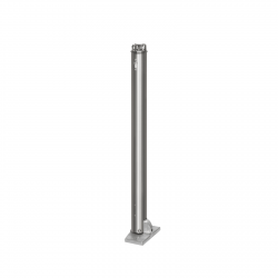 Poteau en acier inoxydable Ø 76 mm