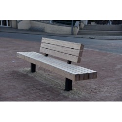 Plan banc en bois avec dossier modèle MODULO Confort A