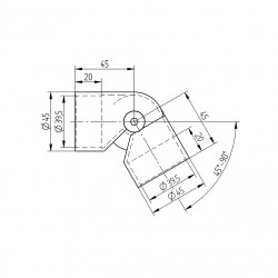 Raccord orientable 45-90°, inox 316