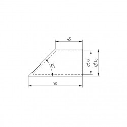 Embout biais inox 316