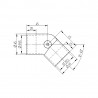 Raccord orientable 0-45°, inox 316