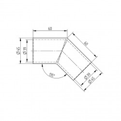 Coude angle 135° inox 316