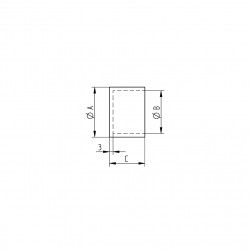 Bouchon droit diam. 45 mm, inox 316