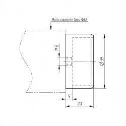 Adaptateur à coller inox 316