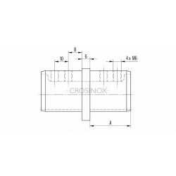 Raccord tube a gorge diametre 42,4mm