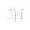 Raccord tube a gorge diametre 42,4mm