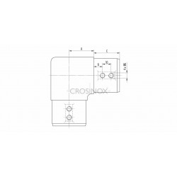 Coude horizontal tube a gorge diametre 42,4mm