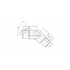 Raccord orientable remontant diametre 42,4mm