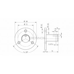 Fixation murale diametre 42,4x1,5mm       