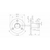 Fixation murale diametre 42,4x1,5mm       