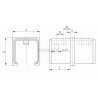 Raccord tube a gorge 40x40x1,5mm       