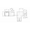 Coude horizontal tube a gorge 40x40mm 