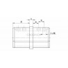 Raccord tube a gorge oval 80x40mm