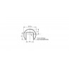 Main-courante / Set tube a gorge diametre 42.4x1.5mm. droite