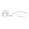 Main-courante / Set tube a gorge diametre 42.4x1.5mm. cintre