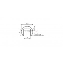 Main-courante / Set tube a gorge diametre 48.3x1.5mm. droite