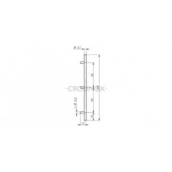 BATON DE MARECHAL L 1000 MM, AISI304 BROSSE
