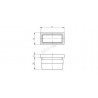 EMBOUT CARRE, 40 X 40 X 2,0MM,AISI304 BROSSE