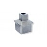 EMBOUT CARRE 40X40X2,0MM,RESERVATION POUR TIGE DE 12MM