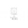 EMBOUT CARRE POUR 30 X 30 X 2,0 MM,PERCAGE 12,2 MM, AISI316 BROSSE
