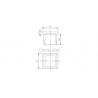 EMBOUT CARRE POUR 20 X 20 X 1,5 MM,AISI316 BROSSE