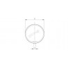 SPHERE CREUSE D80X2,0MM, INSERT M8,LAITON POLI MIROIR, VERNIS