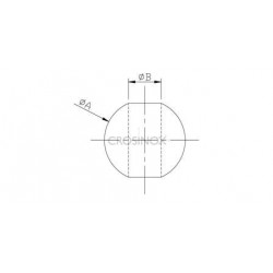 SPHERE PLEINE D30MM, AVEC TROU D10,2MM,DEBOUCHANT , AISI304 BROSSE