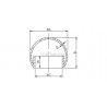 DEMI-SPHERE CREUSE ,EMBOUT POUR D42,4MM,AISI316 BROSSE